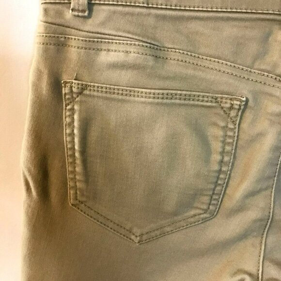 Bass Cropped Pants 5-Pocket Stretch Waist Cotton Blend Khaki Tan Women's Size 6 - Picture 8 of 16
